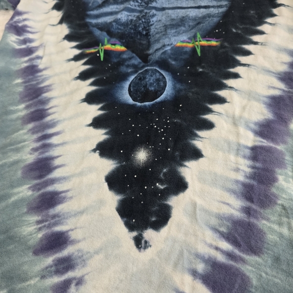 Vintage Liquid Blue Pink Floyd Shirt Medium "Dark Side of the Moon" Tye Dye EUC - Picture 9 of 11